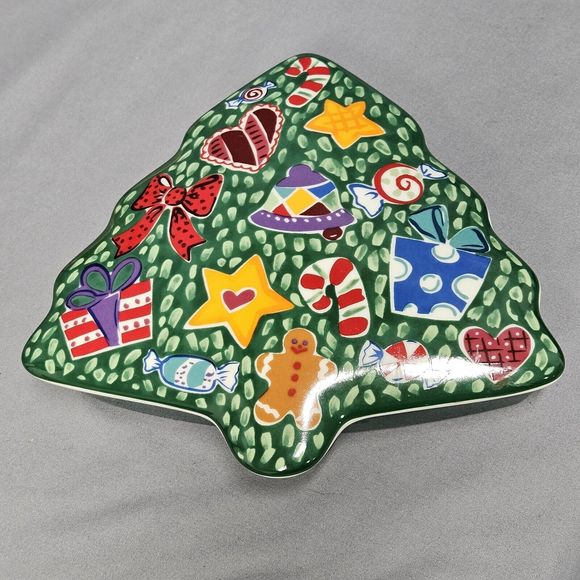 Mikasa Holiday Vintage Mikasa Ceramic Christmas Tree Covered Candy